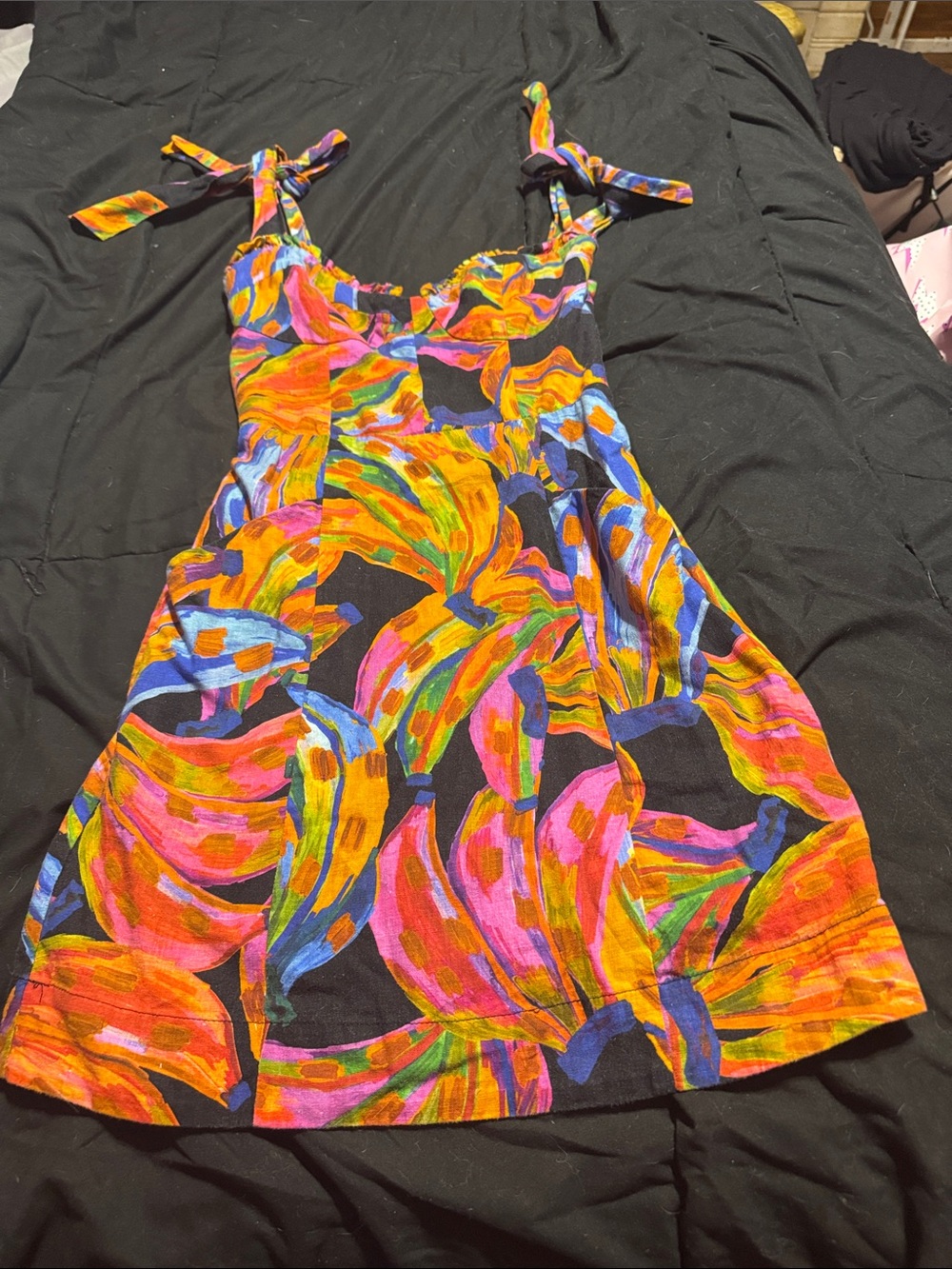 Farm rio rainbow bananas dress size xs